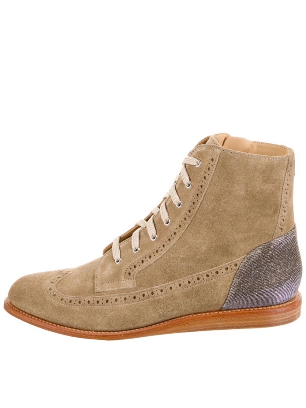 THE OFFICE OF ANGELA SCOTT Mr Harrison Tan Metalic Boot Sz 43 NWB - Picture 3 of 14